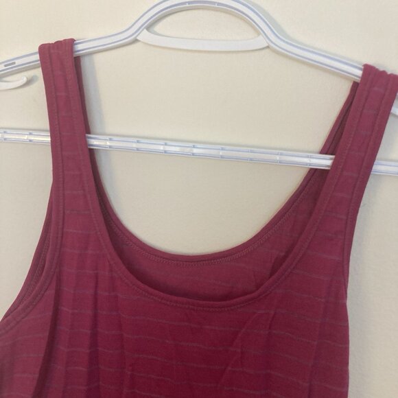 Icebreaker Women’s Merino Wool Tank Top Pink Striped Size Small - Picture 2 of 6